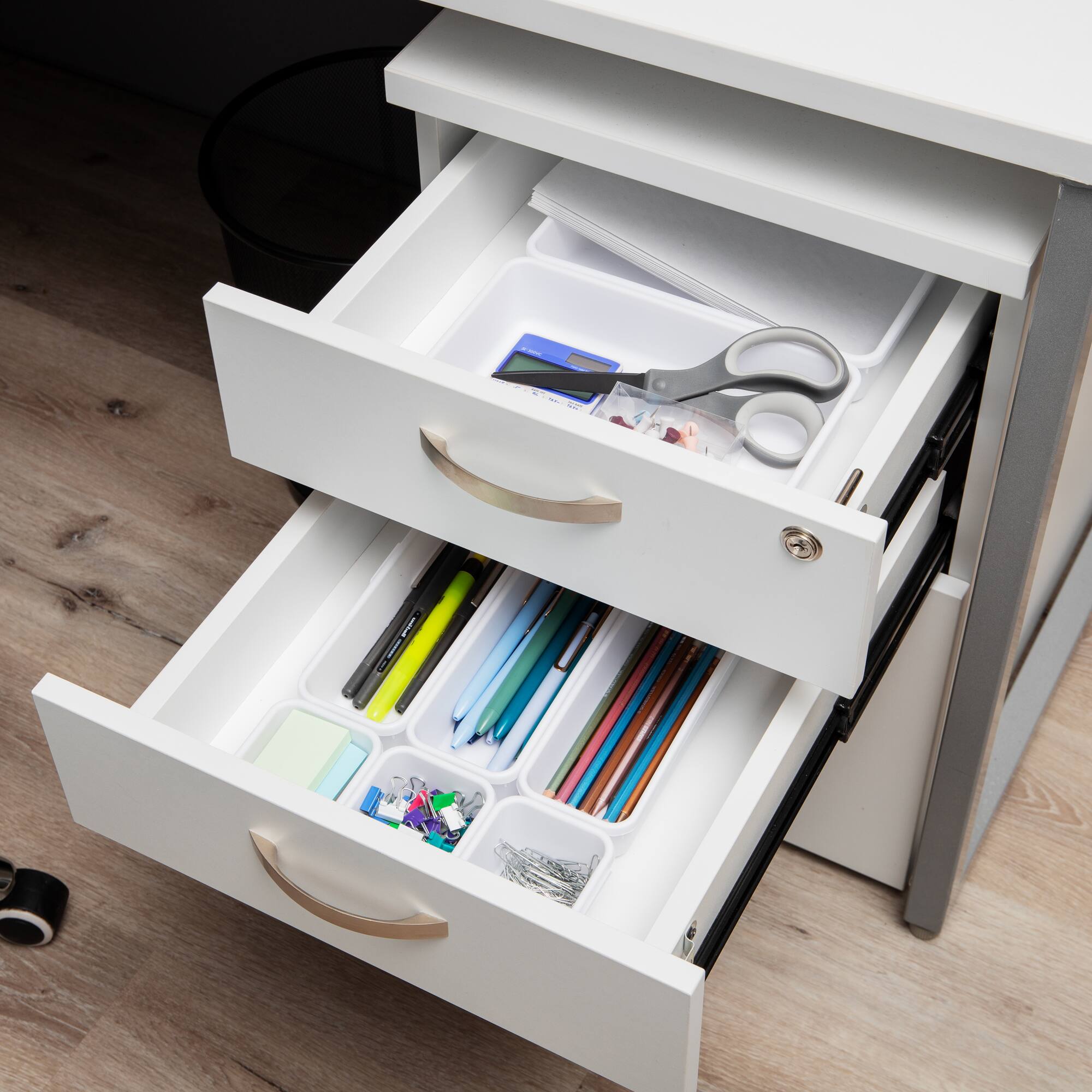 Mind Reader White Drawer Organizer Set